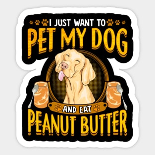 Dog Humor Quotes Peanut Butter Sayings Sticker